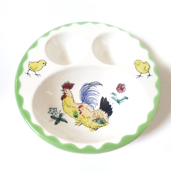 Vintage | Double Soft-Boiled Egg Cup / Bowls - Picture 2 of 10